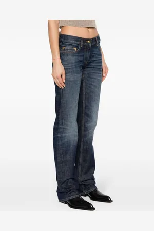Palm Angels Straight Leg Denim Jeans