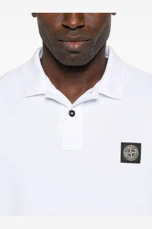 Stone Island Logo Cotton Polo Shirt