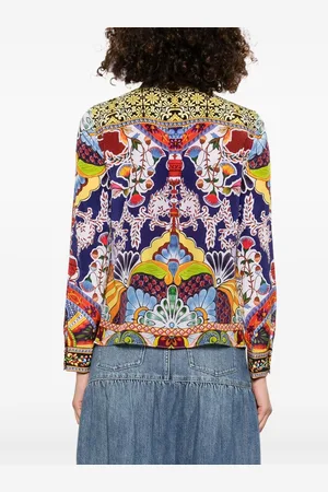ALICE+OLIVIA Willa Printed Silk Shirt