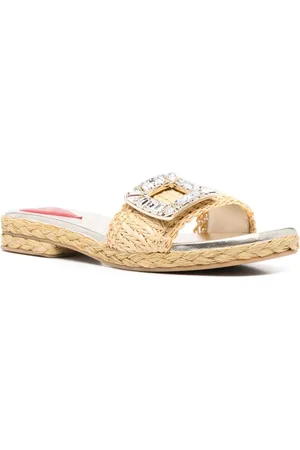 Roger Vivier Straw Sandals