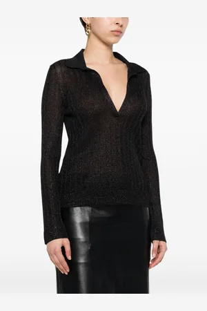 Tom Ford Ribbed Lurex Polo Shirt