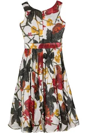 SAMANTHA SUNG Floral Print Midi Dress