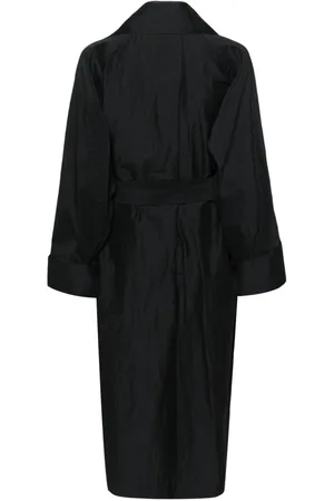 Issey Miyake Linen Blend Belted Trench Coat