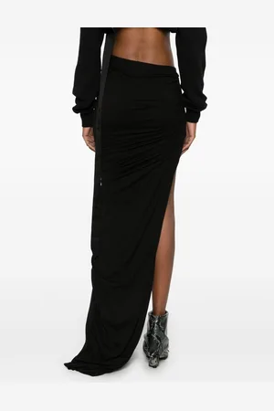 Rick Owens Asymmetric Long Skirt