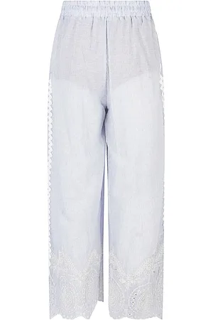 Front Street 8 Embroidered Cotton Trousers