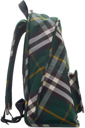 Burberry Check Motif Nylon Backpack