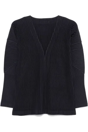 Issey Miyake Pleated V-necked Cardigan