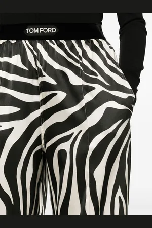 Tom Ford Zebra Print Silk Trousers