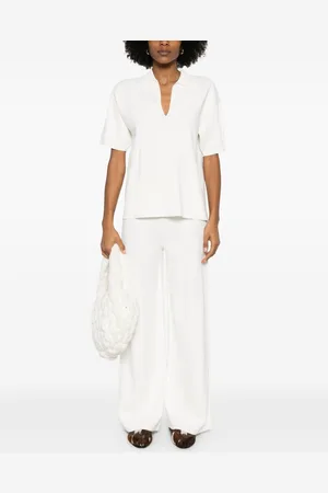 PAROSH Knitted Flared Trousers