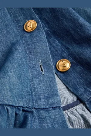 VALENTINO Denim Midi Skirt