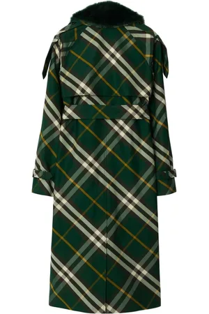 Burberry Check Cotton Trench Coat