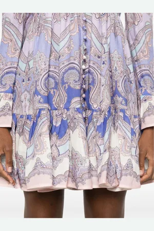 ZIMMERMANN Maxine Printed Linen Mini Dress