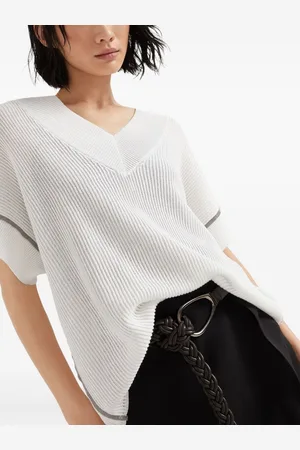 Brunello Cucinelli Cotton V-necked Top