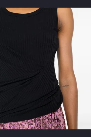 DRIES VAN NOTEN Ribbed Cotton Blend Tank Top