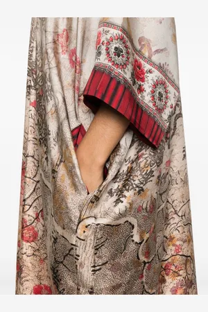 PIERRE-LOUIS MASCIA Printed Silk Long Dress