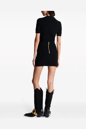 Balmain Buttoned Knitted Mini Skirt