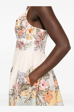 ZIMMERMANN Tallow Linen Midi Dress