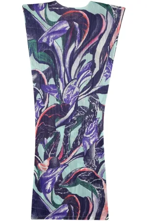PLEATS PLEASE ISSEY MIYAKE Printed Pleated Midi Dress