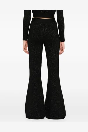 Palm Angels Logo Lurex Flared Trousers