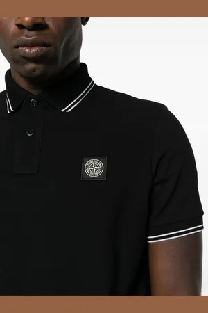 Stone Island Logo Cotton Polo Shirt