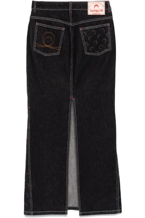 Marine Serre Moon Denim Long Skirt