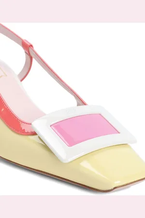 Roger Vivier Belle Vivier Leather Slingback Pumps