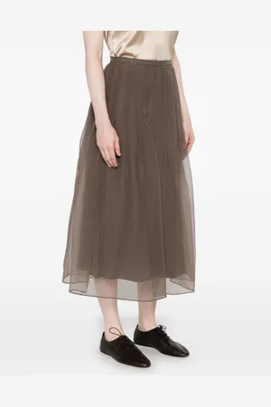 Brunello Cucinelli Silk Long Skirt