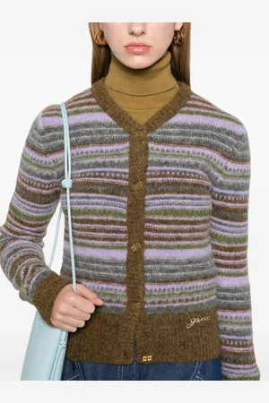 Ganni Wool Striped Cardigan