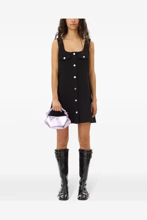 Ganni Bonded Crepe Mini Dress