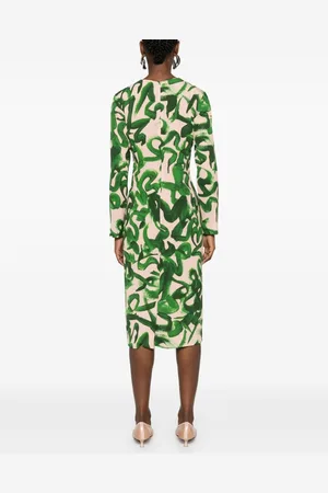 DRIES VAN NOTEN Printed Midi Dress