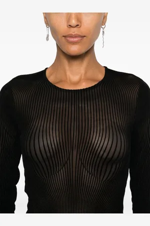 Jean Paul Gaultier Morphing Pinstripes Top