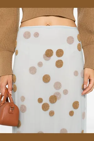 Fendi Embroidered Midi Skirt