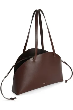 Jil Sander Curve Medium Leather Shoulder Bag