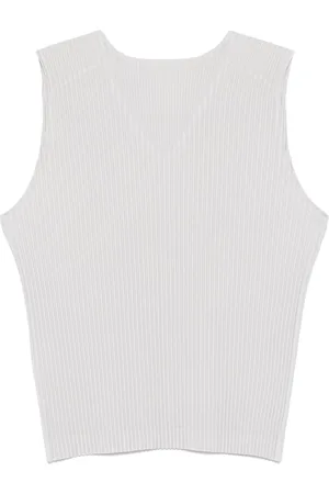 Issey Miyake Pleated V-necked Vest