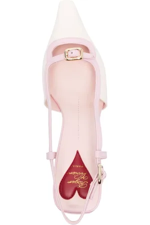 Roger Vivier Viv Canard Leather Slingback Pumps