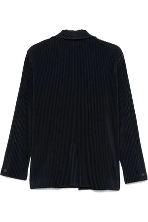 Issey Miyake Pleated Single-breasted Jacket