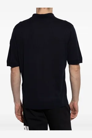 Moncler Logo Linen And Silk Polo Shirt