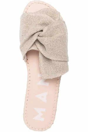 MANEBI La Havana Knot-detail Hemp Sandals