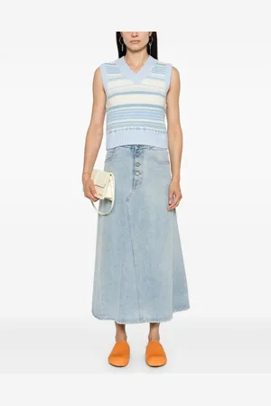 Ganni Striped Wool Vest