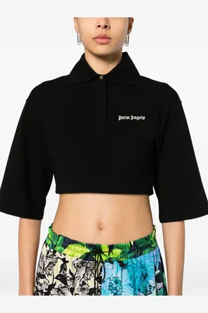 Palm Angels Logo Cropped Polo Shirt