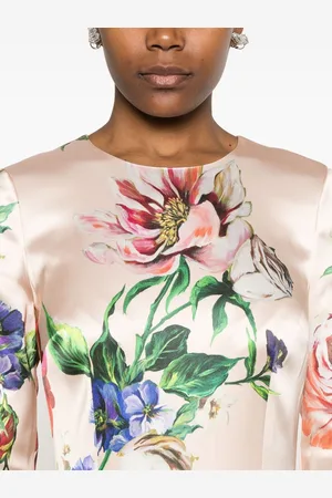 Dolce & Gabbana Flower Print Midi Dress