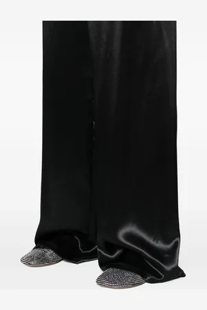 Salvatore Ferragamo Satin Wide Leg Trousers