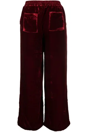 Gold Hawk Velvet Wide-leg Trousers