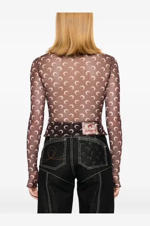 Marine Serre Moon Cropped Top