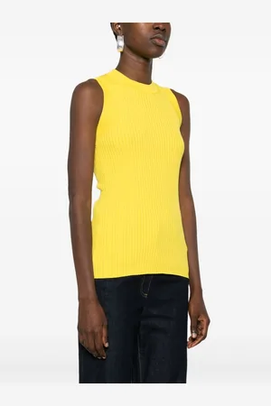 Sportmax Ribbed Cotton Tank Top
