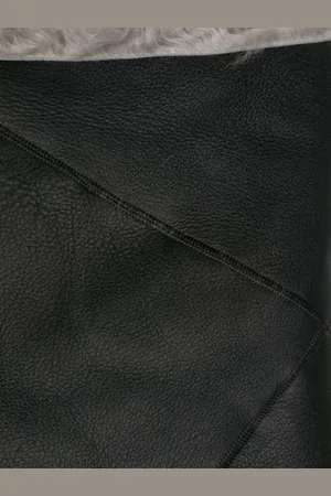 Rick Owens Leahter Shearling Cape