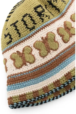 Story Mfg Hat Embroidered With Butterflies