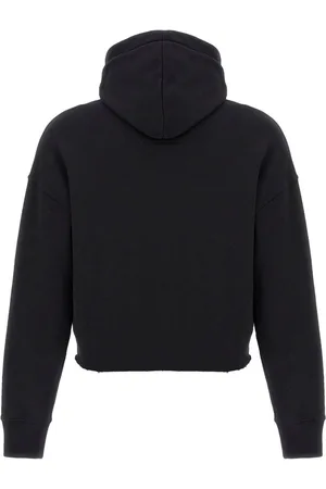 Givenchy Logo Cotton Cropped Hoodie
