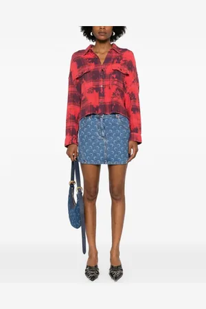 Marine Serre Moon Denim Mini Skirt