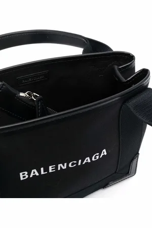 Balenciaga Navy Cabas Xs Canvas Tote Bag